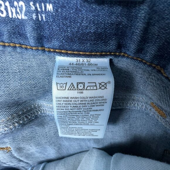 Banana Republic Traveler Skinny Jeans Mens Size 31X32 Slim Fit Medium Wash Blue - Picture 6 of 12